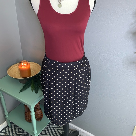 Francesca's Collections Dresses & Skirts - NWT L Francesca’s Black Polka Dot Casual Skirt NEW